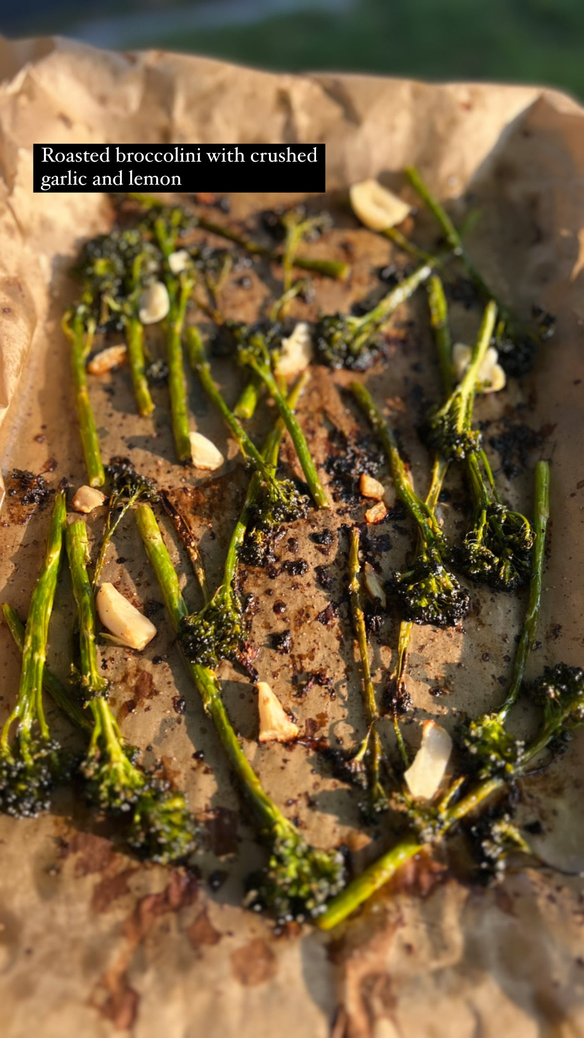 Roasted Lemon Garlic Broccolini